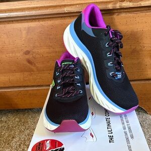 Skechers Women's Black and Purple Athletic Shoes